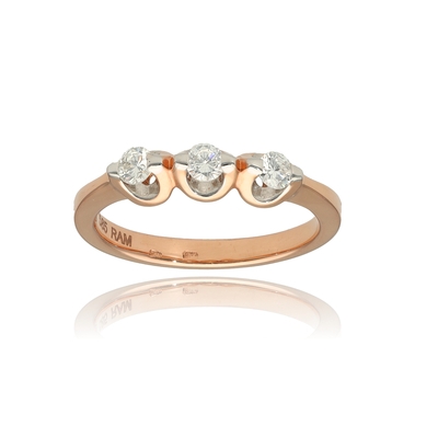 Rosé arany gyűrű 55-ös méret (B24567_3I)